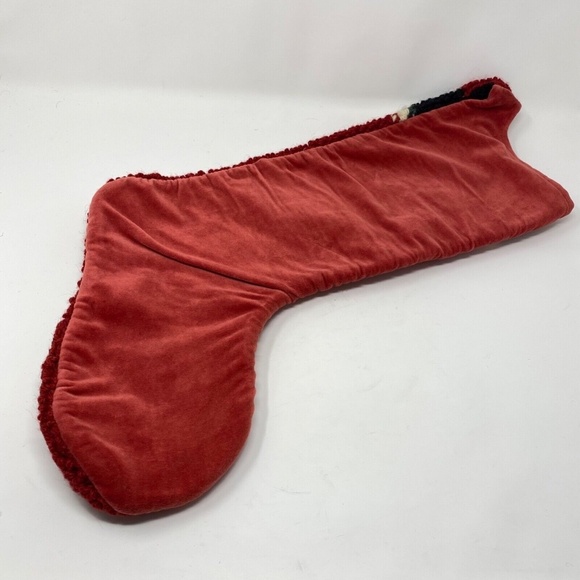 Laura Megroz Christmas Tree Wool Hook Christmas Stocking Handmade 9"x20 2003 - Picture 6 of 8